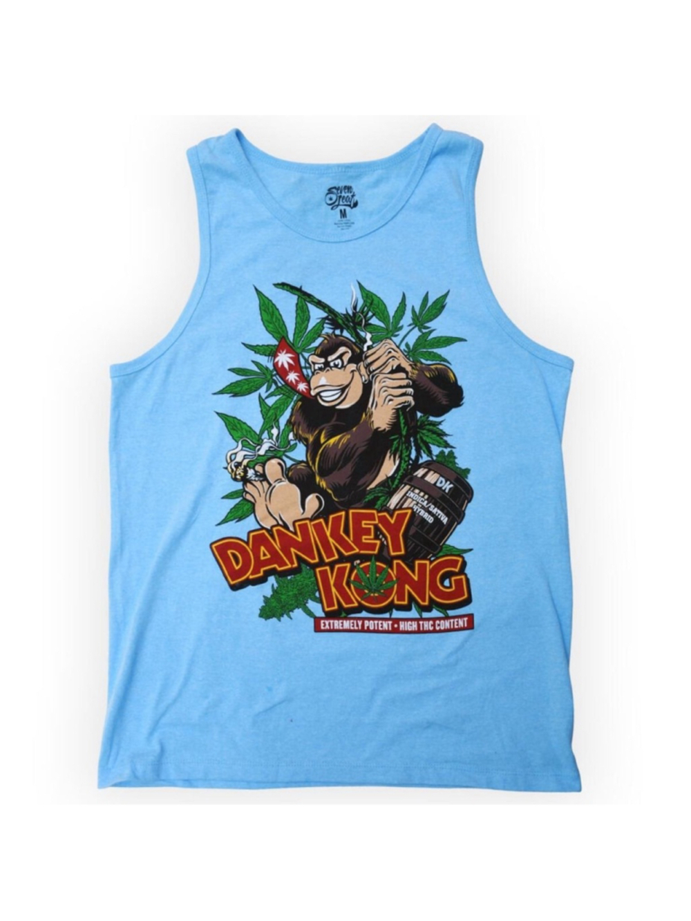 Dankey Kong Strain SevenLeaf Tank Top heather blue XL
